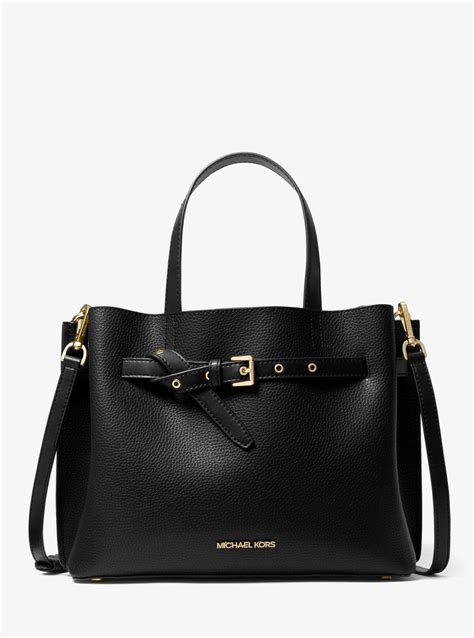 emilia large pebbled leather satchel.